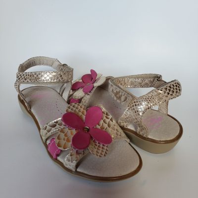 Velcro Ankle Strap Dress/Casual Sandal #31-4166-ZLOTY